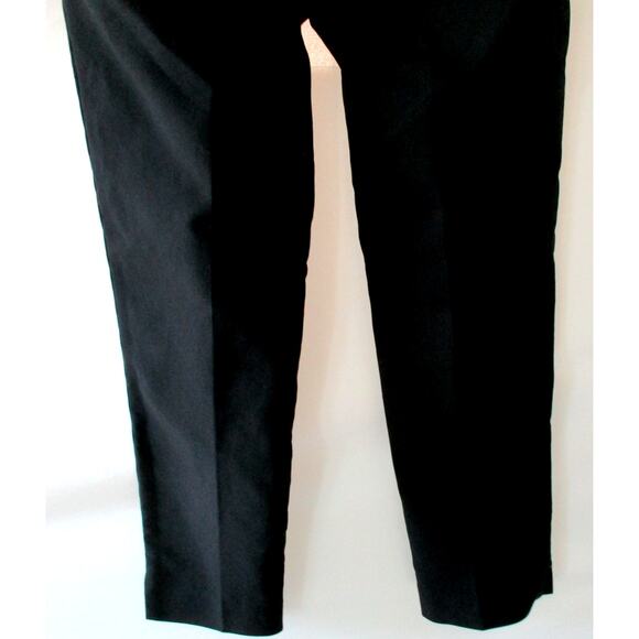 H & M Women's Black Mid Rise Taper Leg Stretch Zip Front Ankle Pants Size 2 - Picture 6 of 8